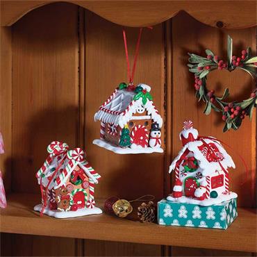 Gingerbread HomeStyle Pendant 6cm 3 Assorted