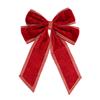 Red Velvet Jewel Edging Bow 32cm