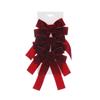 Burgundy Velvet Bow Set Of 3 24cm