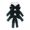 Dark Green Velvet Bow Set Of 3 24cm