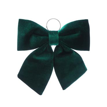 Dark Green Velvet Bow 34CM