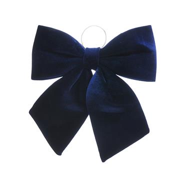 Navy Blue With Silver Bow 34cm