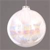 Glass Shiny White Bauble 10cm