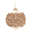 Gold Glass Transparent Encrusted Bauble 12cm