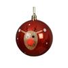 Decoris Red Nose Reindeer Bauble 8cm
