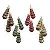 Decoris Glass Christmas Tree Bauble 6cm 4 Ast