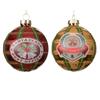 Decoris Santa Claus Bauble 8cm 2 Col Ast