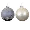 Decoris Frosted Glass Glitter Bauble 8cm 2 As