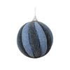 Decoris Night Blue Glitter Foam Bauble 8cm