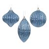 Decoris Blue Dawn Foam Bauble 8cm 3 Col Ast