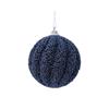 Decoris Night Blue Foam Glitter Bauble 8cm