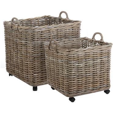 Sirocco Marcia Round Wicker Basket Small