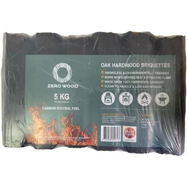 Zero Wood Oak Heat Log Briquettes 5Kg