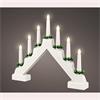 7 LIGHT WHITE WOOD CANDLEBRIDGE