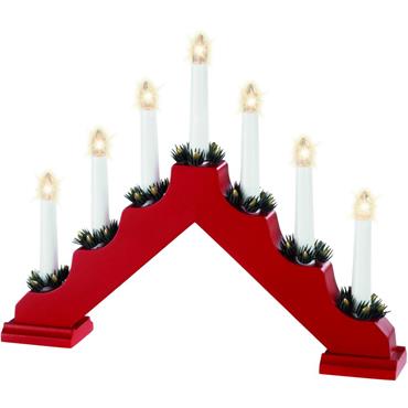 Candlebridge Wood Red 7 Lights