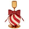 Candy Cane Gold Metal Candle Holder 16.7cm