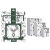Green Christmas Silver Deer Gift Bags 3 Pack