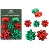 Foil Gift Bows & Curling Ribbon Red/Green