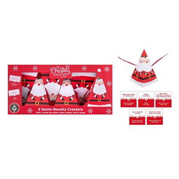 Santa Novelty Crackers 6"
