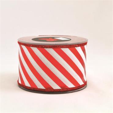 Velvet foil diagonale Ribbon 6.7cm x 9m