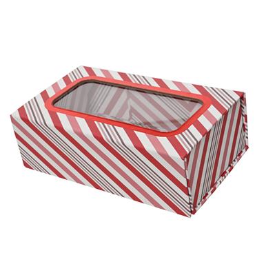 Candy Cane Striped Giftbox Magnetic 16cm