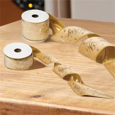 Three Kings Velvet Premium Ribbon Gold 38mm