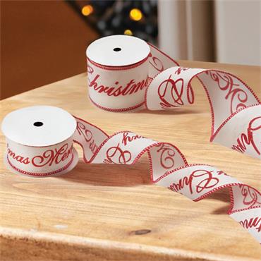 Three Kings Merry Xmas Premium Ribbon 38mm