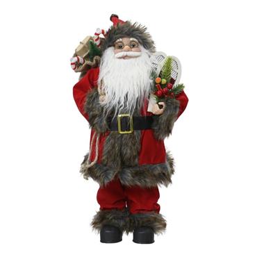 Standing Red Santa With Glasses 120cm