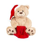 Christmas Bear With Santa Hat & Bag 100Cm