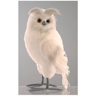 Snowy Frosted Owl 37cm