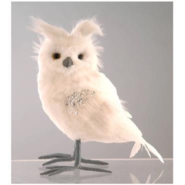 Snowy Frosted Owl 20cm