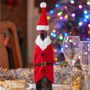 Three Kings Santas Wine Gift Coat 22cm