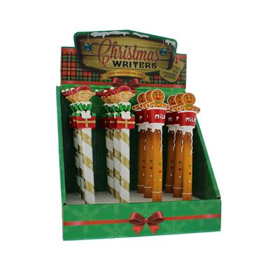 Christmas Writers Elf/Gingerbread Pen 16cm