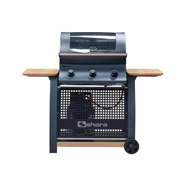 Sahara S350 3 Burner Oak Gas Barbeque