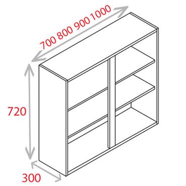 Light Grey Wall Unit Carcase Units