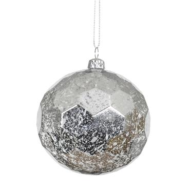 DIAMOND POLYSTYRENE ANTIQUE SILVER 8CM