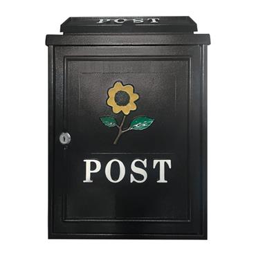 Sunflower Diecasting Post Box Black
