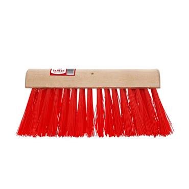 14`` RED PVC BROOM YARD BRUSH HEAD ONLY