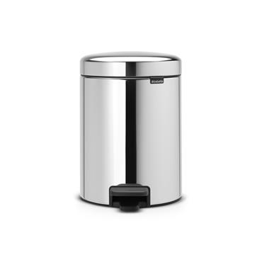 BRABANTIA NEWICON 5LT PEDAL BIN BRILLIANT STEEL