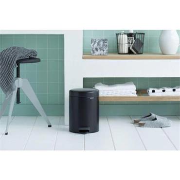 BRABANTIA NEWICON 5LT PEDAL BIN MATT BLACK