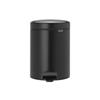 BRABANTIA NEWICON 5LT PEDAL BIN MATT BLACK