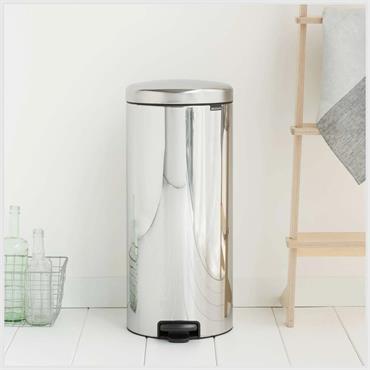 BRABANTIA NEWICON 30LT PEDAL BIN BRILLIANT STEEL