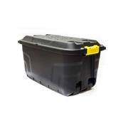 75L HEAVY DUTY TRUNK ON WHEELS STORAGE BOX BLACK