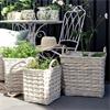 SQUARE FRENCH BASKET WITH PLASTIC LINER MEDIUM