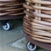 ROUND FRENCH BASKET WITH WHEELS large