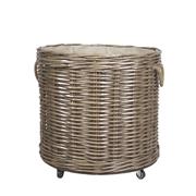 ROUND FRENCH BASKET WITH WHEELS large