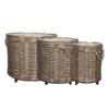 ROUND FRENCH BASKET WITH WHEELS small