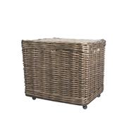 SQUARE FRENCH BASKET WITH WHEELS LARGE