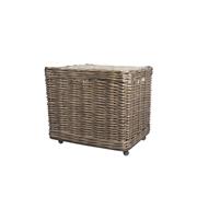 SQUARE FRENCH BASKET WITH WHEELS MEDIUM
