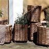 SQUARE FRENCH BASKET WITH WHEELS SMALL